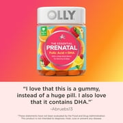 OLLY Prenatal Multivitamin Gummy Supplement, Folic Acid, Omega 3 DHA, 84 Count