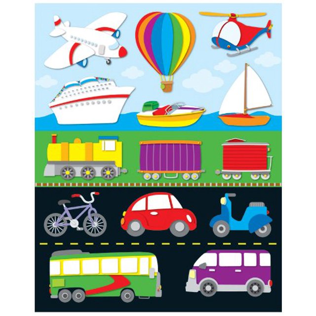 Carson Dellosa - Adhesivos con forma de transporte (168027) Carson Dellosa Education 168027