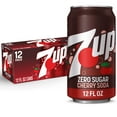 thumbnail image 3 of (2 pack) 7UP Caffeine Free Zero Sugar Cherry Soda Pop, 12 fl oz, 12 Pack Cans, 3 of 13
