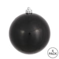 thumbnail image 3 of Vickerman 4" Black Candy Ball Ornament, 6 per Bag, 3 of 5