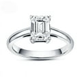 thumbnail image 2 of Silvago Jewel Emerald Cut Excellent 2 Ct Diamond Ring For Women's - White Gold Plated 14K Diamond Rings for Her - Solitaire Diamond Rings for Women's - Solo Stone Diamond Rings for Women's, 2 of 9