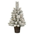 thumbnail image 1 of Holiday Time 2' Pre-lit Flocked Small Tree, Green, LED, 1 of 5