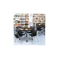 thumbnail image 3 of Regency Kee 42 in. Round Mobile Adjustable Classroom Table- Neo Walnut Top, Black Base & 4 Andy 18 in. Black Stack Chairs, 3 of 8