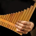 Eease Chinese Pan Flute Set 15 Pipes G Key Bamboo Instrument for