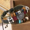 thumbnail image 3 of QUTETN Vintage Bohemia Beaded Bracelet  Multilayer Hand Woven Wristbands  Hemp Cords Wrap Bracelet Jewelry for Men and Women, 3 of 4
