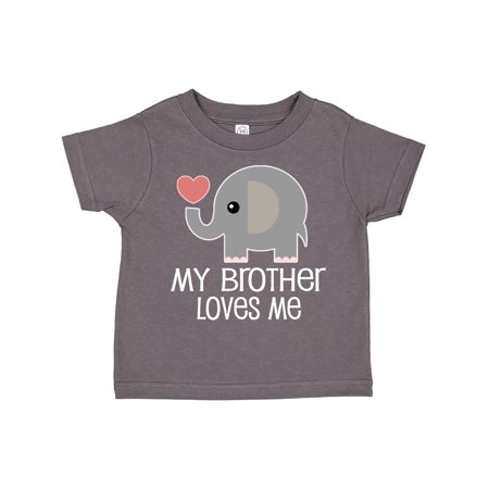 

Inktastic My Brother Loves Me Elephant Gift Toddler Boy or Toddler Girl T-Shirt