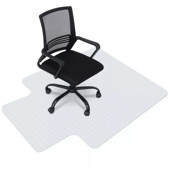 Clear PVC Office Chair Mat Computer Desk Chair Mat for Carpet Floor w/Extended Lip 36"x48”