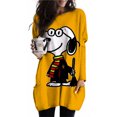 thumbnail image 3 of 2024 Nueva camiseta de manga larga con cuello redondo y bolsillo para mujer, camiseta informal elegante con estampado de Snoopy, ropa de calle larga para mujer, 3 of 5