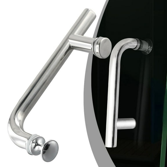 Stainless Steel Shower Handle Single Handle Bathroom Glass Door Handle Sliding Door Pull Household Hardware