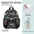 thumbnail image 5 of Game Controller Black Pattern Backpack for School, Cute School Bag with Adjustable Shoulder Straps and Padded Back, 15"x11.42"x5.5", 5 of 5
