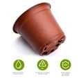 House Day, 100 Pack 4 Inch Plant Nursery Pots, Reusable Plastic, Red ...