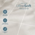 thumbnail image 4 of Bare Home Luxury Duvet Cover and Sham Set - Premium 1800 Collection - Ultra-Soft - Queen, Grid - Stone/White, 3-Pieces, 4 of 8
