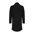 thumbnail image 3 of Ogiraw Tops for Men Trench Coat Men Workout Jacket Winter Warm Solid Pocket Woolen Coat Men's Thick Coat Men's Mid Length Black, 3 of 5