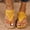 Yellow, variant on YLOMAY Women Sandals Women's Spring and Summer New Big Size Clip-toe Beach Flower Hollow-out Wedges Fashion Casual Slippers All-Day Sightseeing Sandals up to 30% off