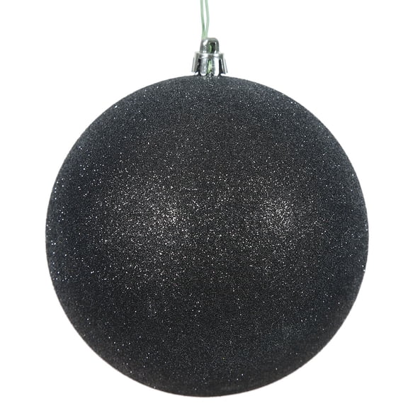 Vickerman 12" Black Glitter Ball Ornament