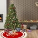 thumbnail image 5 of Fiudx Ofertas y liquidaciones Falda para árbol de Navidad de 31,5 pulgadas, de terciopelo, estilo vintage, para decoración de fiestas navideñas, con purpurina, para el hogar y las vacaciones, 5 of 6