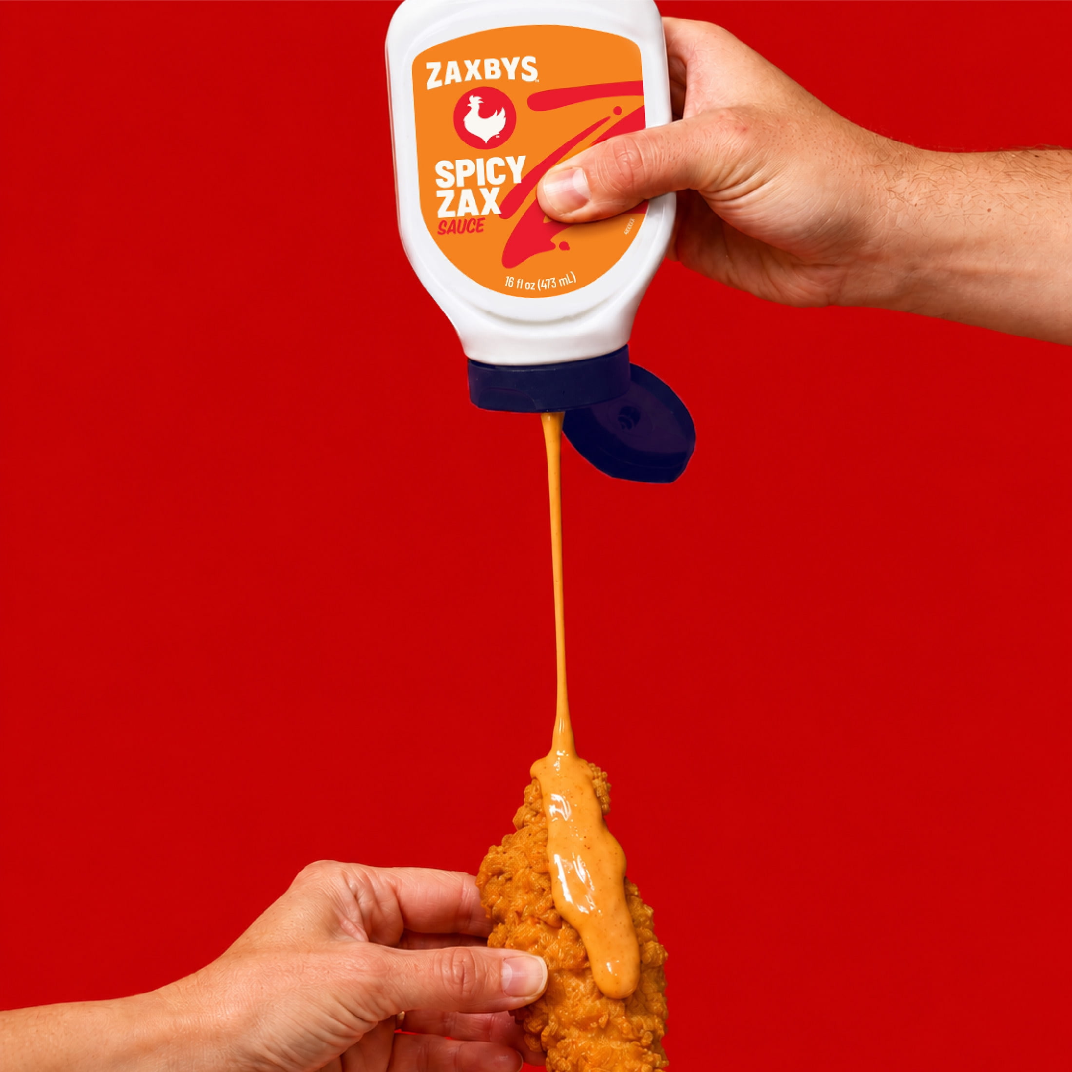 (3 pack) Zaxbys Spicy Zax Sauce, Restaurant Chicken Dipping Sauce, 16 fl oz