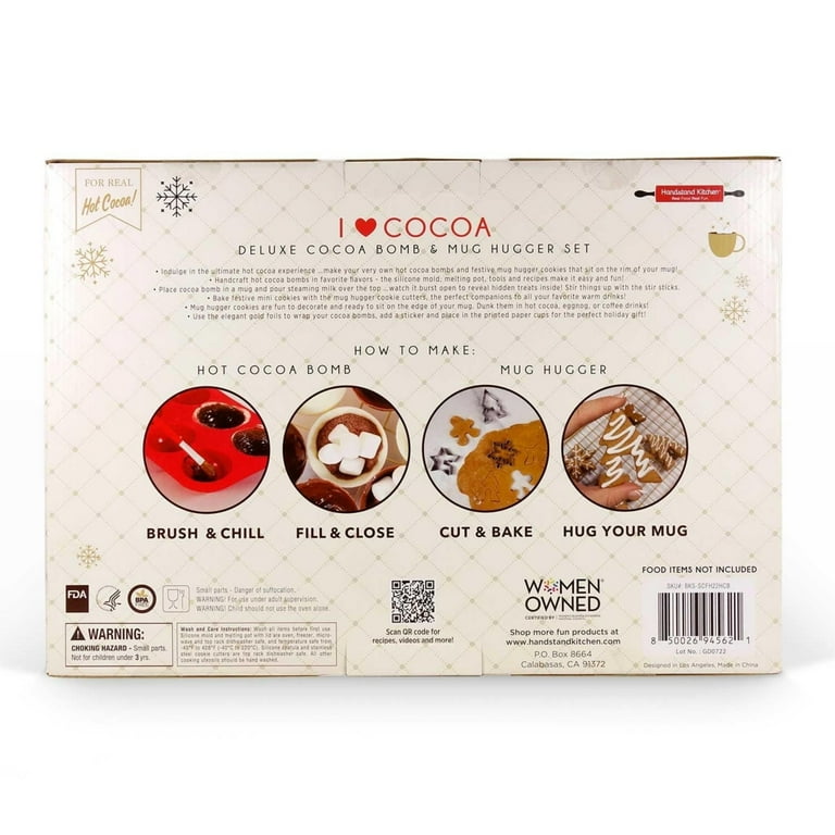 Handstand Kids Deluxe Christmas Hot Cocoa Bomb and Mug Hugger