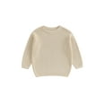thumbnail image 2 of Baby Sweetie Mommy and Me Matching Pullover Sweatshirt Ribbed Long Sleeve Round Neck Chunky Knit Tops Fall Winter Clothes, 2 of 10