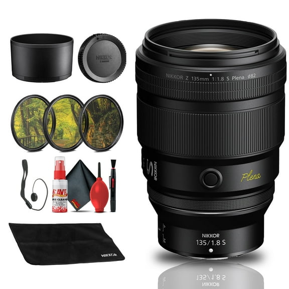 Nikon NIKKOR Z 135mm f/1.8 S Plena Portrait Prime Lens (20123)   Filter Kit   Cap Keeper   Cleaning Kit