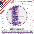 thumbnail image 2 of Red White and Blue Decorations Patriotic Glitter Garland 4Th of July Garland Decor Independence Day Ribbon Red White Blue Stripe Flower Festival Decoration Layout 1776 2026 250th anniversary, 2 of 8