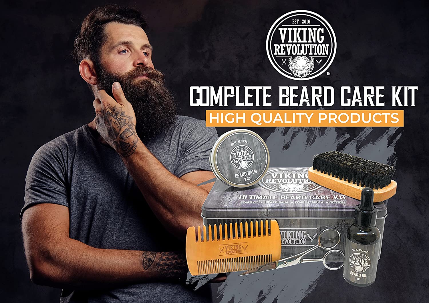 Viking Revolution Beard Care Kit for Men photo 4