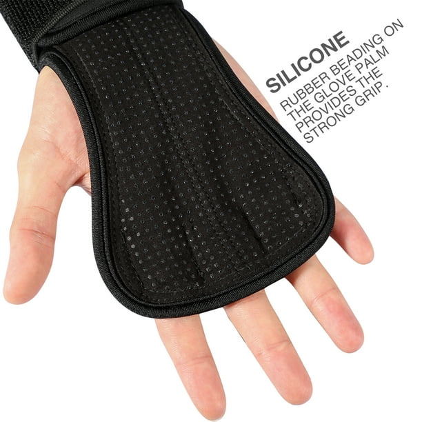 Gants de musculation PRO GoZone – Style protège-poignets – P/M – Noir/rouge  Avec rembourrage mousse 
