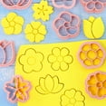 thumbnail image 2 of Mosey 8Pcs/Set 3D Flower Shape Cookie Cutters Plastic Biscuit Mold Cookie Stamp DIY Fondant Cake Mould Baking Pastry Bakeware Kitchen Supplies, 2 of 7