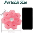 thumbnail image 3 of 7-Day Weekly Pill Organizer and Daily Vitamin Case - Pill Box for Medication Management (Pinkish-red), 3 of 5