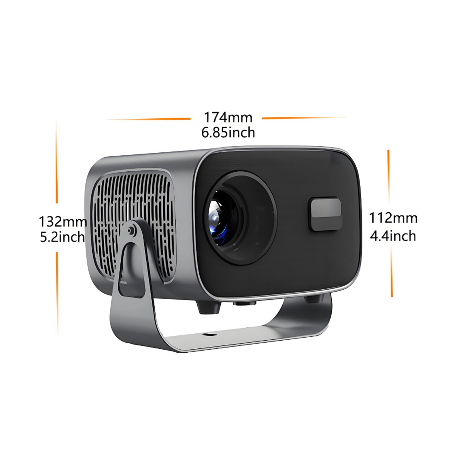 Foluu 4K Projectors 260ANSI 16:9 Supported 3D with WiFi 5G Bluetooth, White