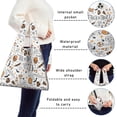 thumbnail image 5 of 5 Pack Foldable Shopping Bag,Trick or Treat Halloween Pattern Reusable Grocery Bags with Pockets,Large Reusable Tote Bags with Handles Waterproof & Lightweight, 5 of 6