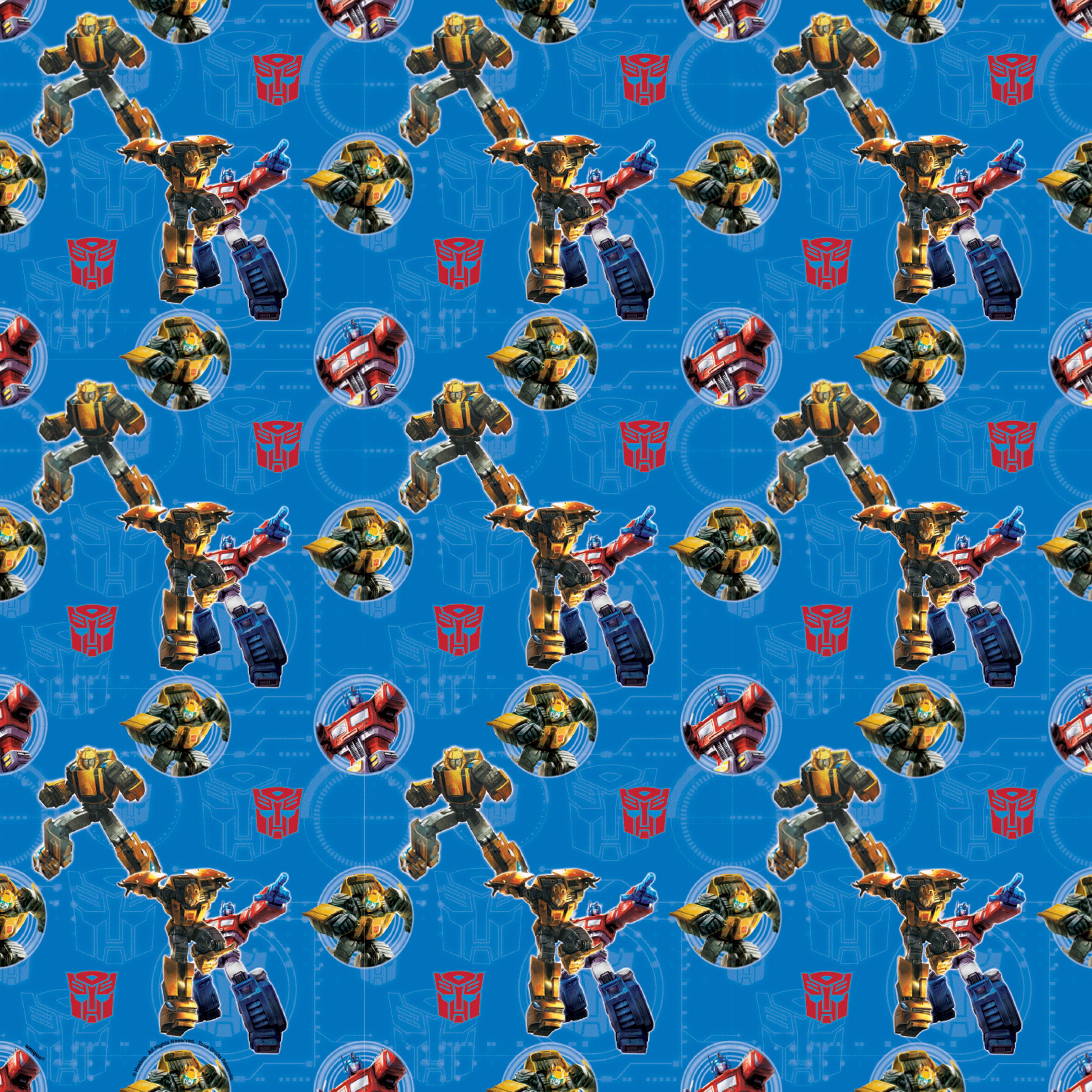 Transformers Large 70 sq ft Roll of Holiday Christmas Gift Wrapping Paper 