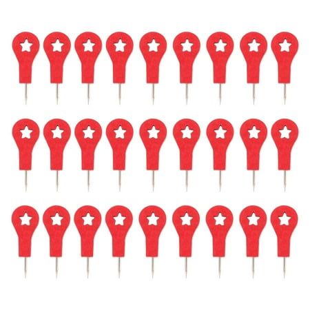 

NUOLUX 50pcs Push Pin Wooden Pushpins Map Marking Nails Photo Fixing Pin Decor