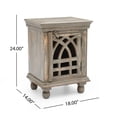 thumbnail image 4 of GDF Studio Casual Farmhouse Rectangle Wood Nightstand, Antique Grey, 4 of 10