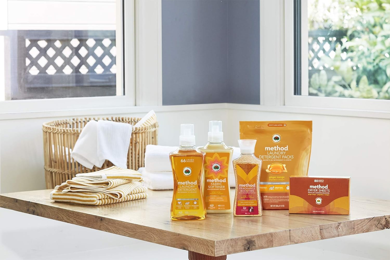 Method Laundry Detergent Ginger Mango or Fresh Air 8.1 FL OZ NEW (Pack Of 6) 60 Total Loads