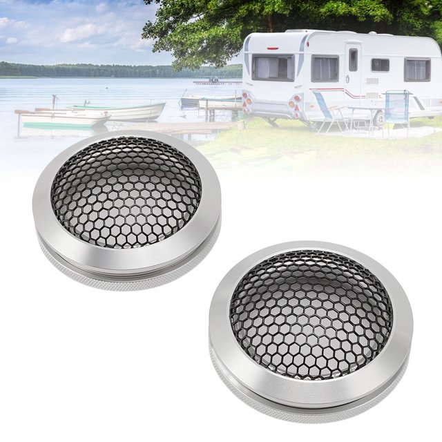 2 Fundas Para Altavoces De Coche, Protector Redondo De Malla Metálica De 2.520 In Con Construcción De Hierro Y Aluminio, Protector De Parrilla Para Altavoces De Coche Para Cine