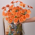 thumbnail image 3 of XmhyTop Flores artificiales, 12 manojos de margaritas de seda artificiales, flores falsas resistentes a los rayos UV,arreglos de plantas para el jardín del hogar para decoración (rosa), 3 of 5
