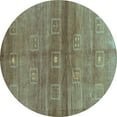 thumbnail image 1 of Ahgly Company Indoor Round Abstract Light Blue Contemporary Area Rugs, 6' Round, 1 of 4