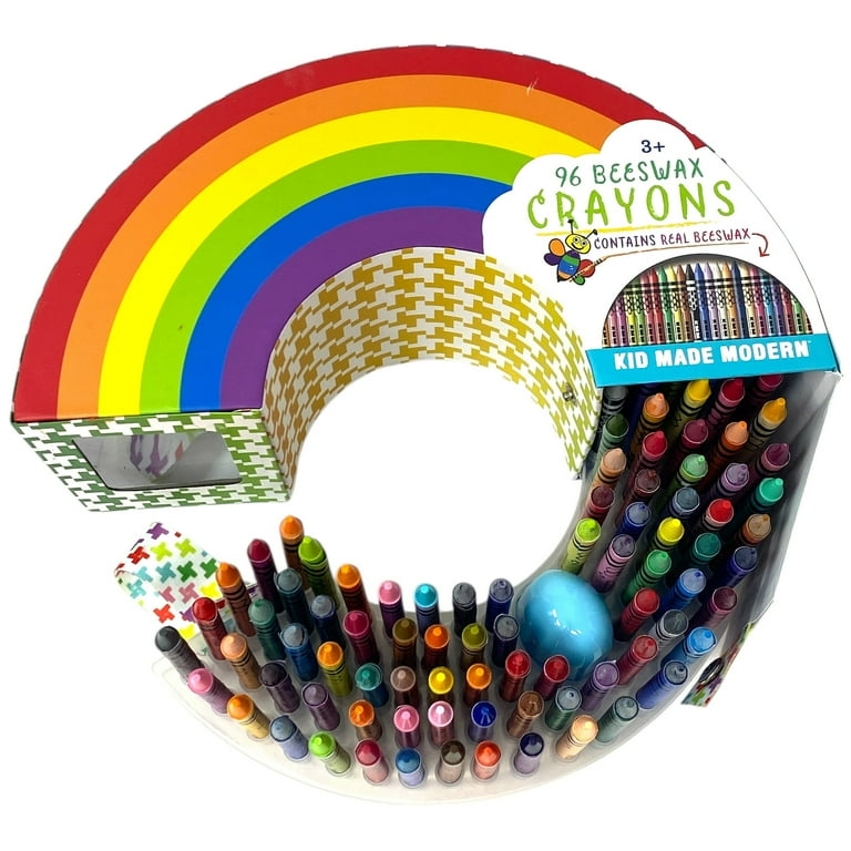 Kid Made Modern 96-Count Beeswax Crayons with Rainbow Storage Case