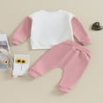 thumbnail image 3 of Baby Boys Pants Set Long Sleeve Letters Sweatshirt with Elastic Waist Sweatpants Infant Clothes 2-3 Years, 3 of 8