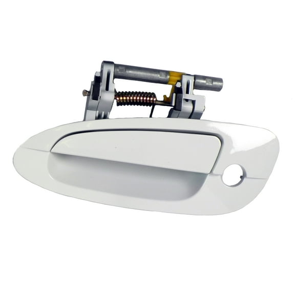MotorKing Front Left Driver Side Outside Door Handle Compatible with 02-06 Nissan Altima QM1 Cloud White 2002 2003 2004 2005 2006