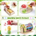 thumbnail image 3 of Juego de juguetes Montessori de madera con forma de huevo de dinosaurio para más de 6 meses con tambor, 3 of 7