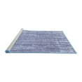 thumbnail image 2 of Ahgly Company Machine Washable Indoor Round Solid Blue Modern Area Rugs, 7' Round, 2 of 4