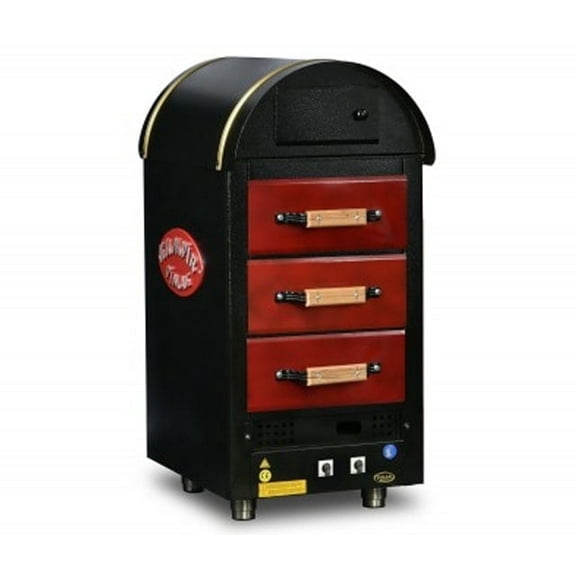Turcobazaar Commercial LPG Jacket Potato Oven – 3 Drawers, Stainless Steel, 36-45 Potatoes/Hour