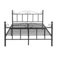 thumbnail image 4 of Homycasa Full Size Metal Platform Bed Frame Steel Slats Support, Black, 4 of 9