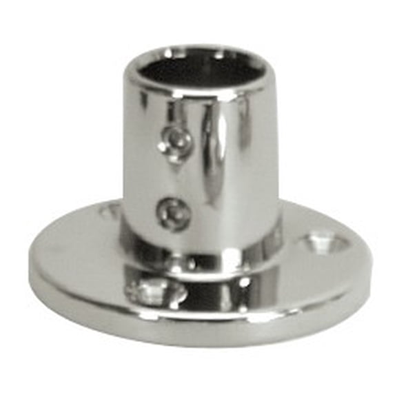 WhiteCap Industries S-1468C Boat Rail Fitting Marine Series Round Base Zamac
