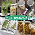 thumbnail image 4 of Seed Sprouting Jar Kit with 2 Wide Mouth Jars Bean Sprouts Growing Kit Growing Jar with Mesh Screen Lids, 4 of 6