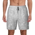 thumbnail image 2 of Goofa Silver Glitter Printed Men's Swim Trunks Board Shorts Quick Dry Mens Swimming Trunks with Compression Liner,Breathable Fit Hawaii Beach Shorts-, 2 of 9