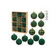 thumbnail image 3 of Christmas Balls Ornaments, 12 Pcs Velvet with Golden Edge Bulk Flocked Ornaments Set, Multicolor Xmas Tree Decorations for Christmas Tree Holiday Wreath Garland Decor 2.4 Inch, 3 of 6