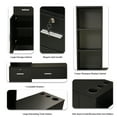 thumbnail image 5 of JAXPETY Salon Station Barber Styling Station&nbsp;Salon Cabinet Storage Organizer Barber Hair Spa Equipment with Appliance Holders, Shelf, Lockable Drawers, Black, 5 of 16
